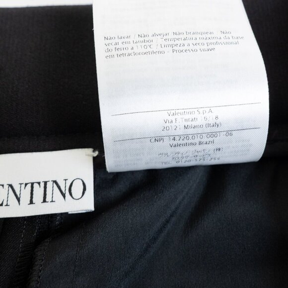 RED Valentino High-Waist Belted Wide Leg Cropped Trousers Culottes Black IT 36 - Picture 15 of 15